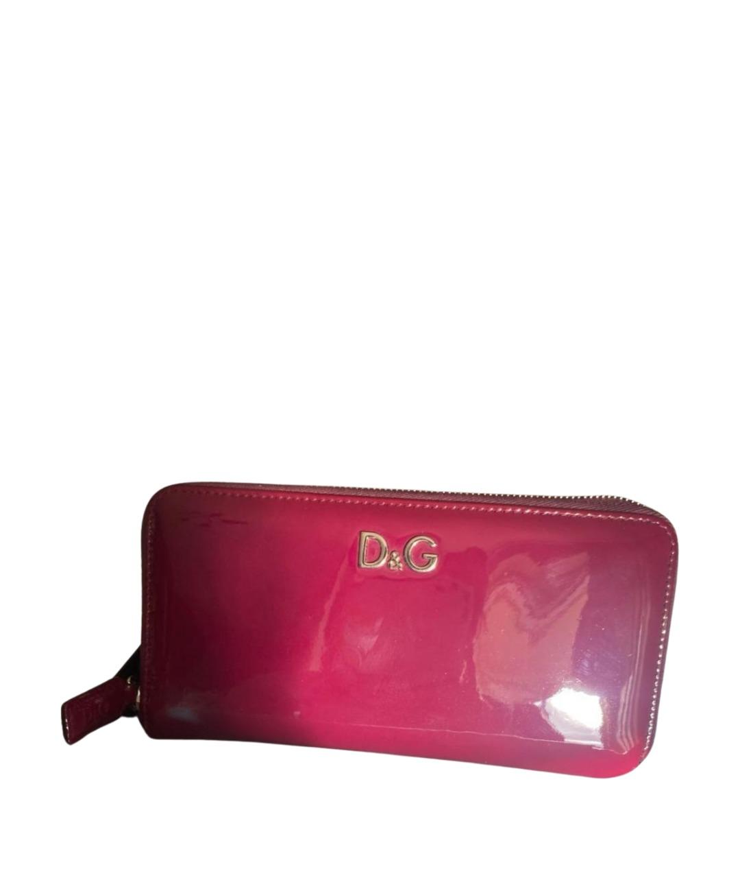 DOLCE&GABBANA Фиолетовый кошелек из лакированной кожи, фото 1