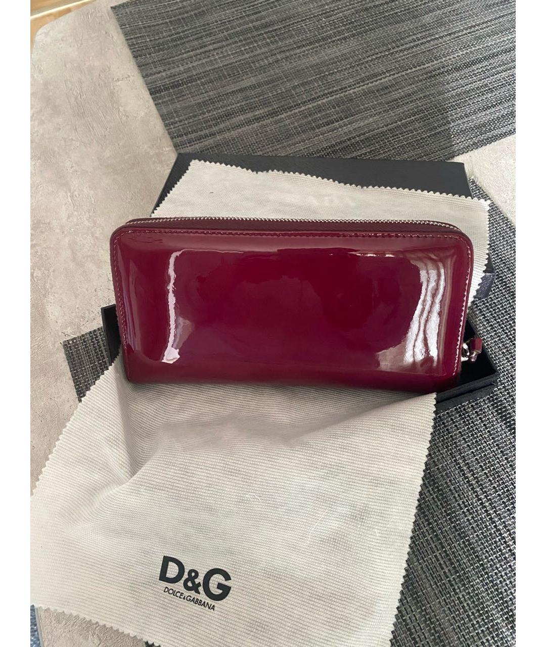 DOLCE&GABBANA Фиолетовый кошелек из лакированной кожи, фото 3