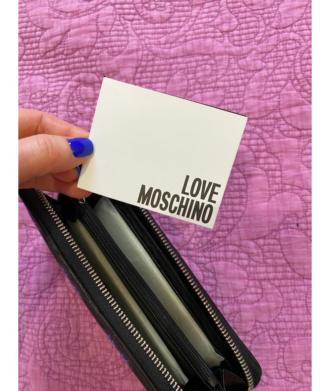 LOVE MOSCHINO Черный кошелек, фото 3