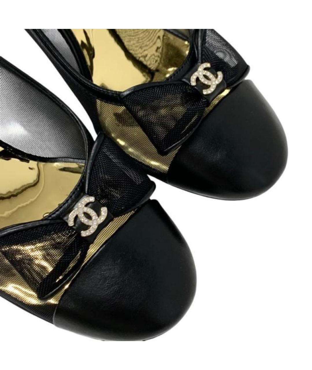 CHANEL Черные балетки, фото 2