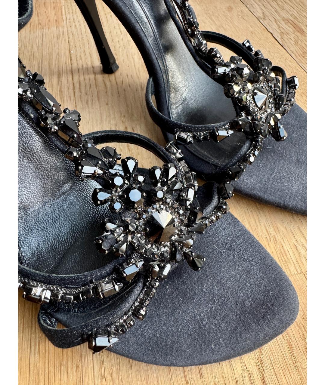 ALEXANDER MCQUEEN Черные босоножки, фото 7