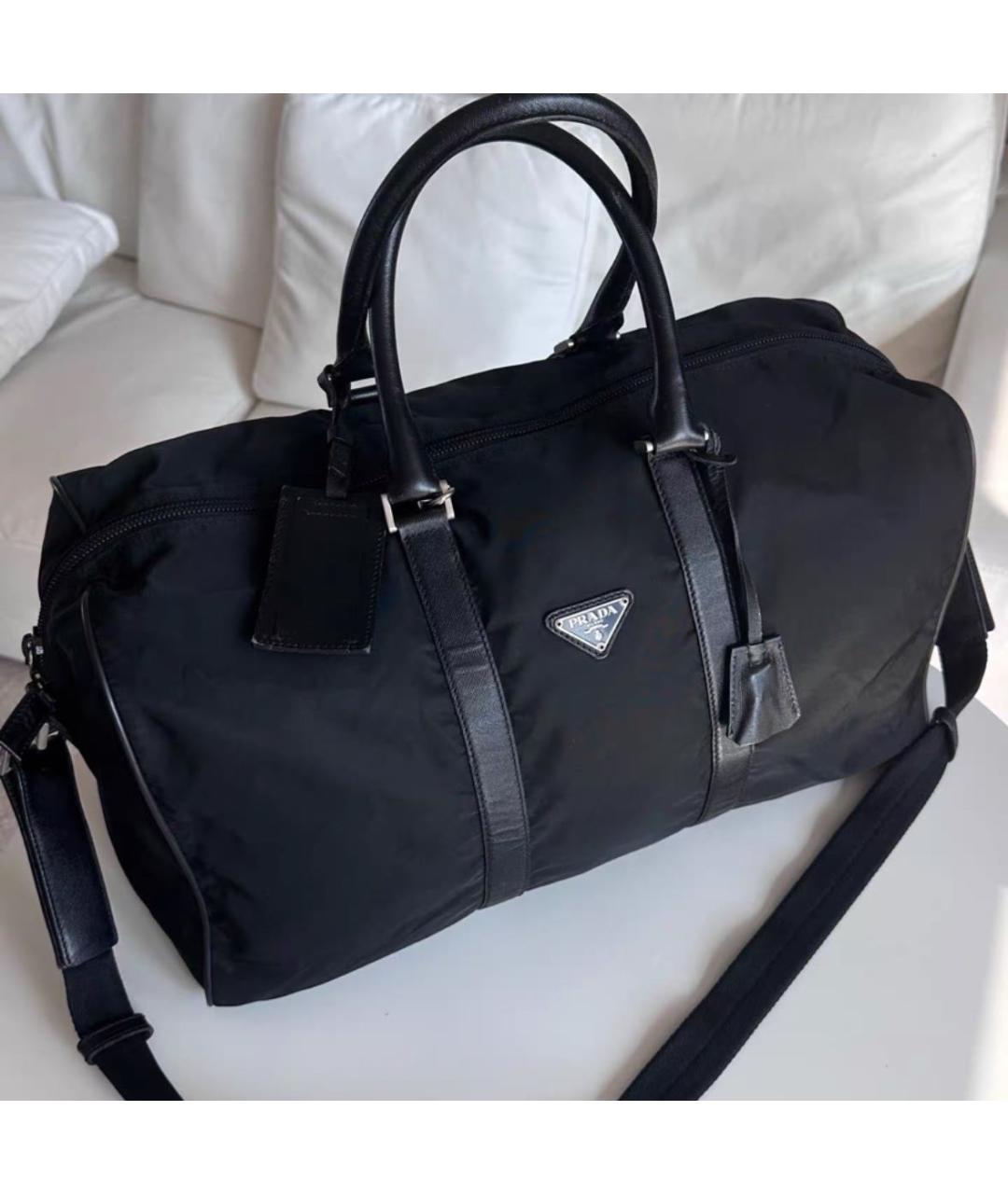 PRADA Черная дорожная/спортивная сумка, фото 7