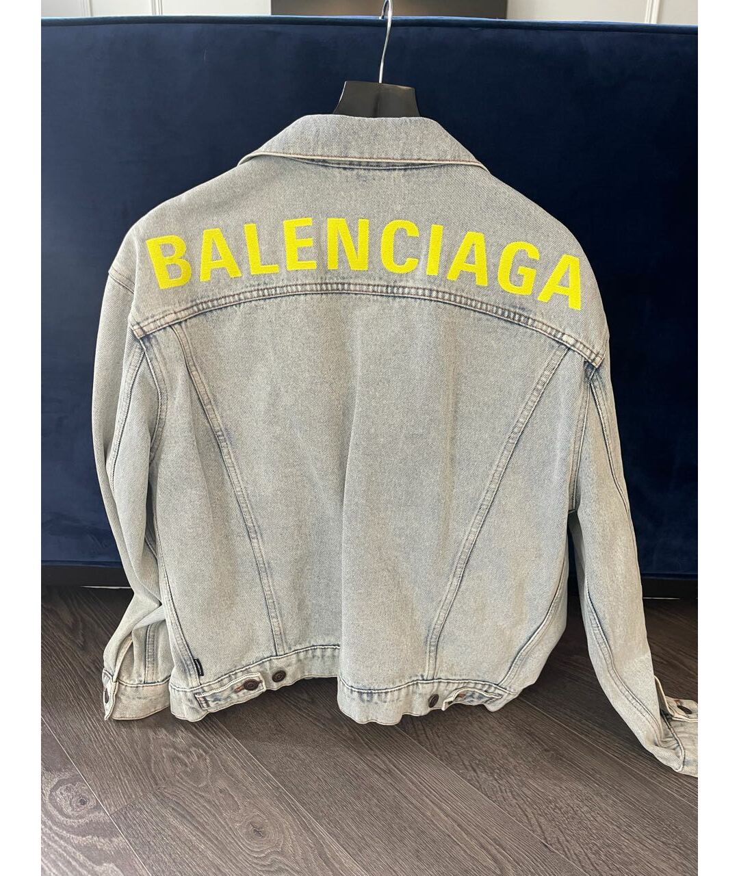 BALENCIAGA Голубая деним куртка, фото 2