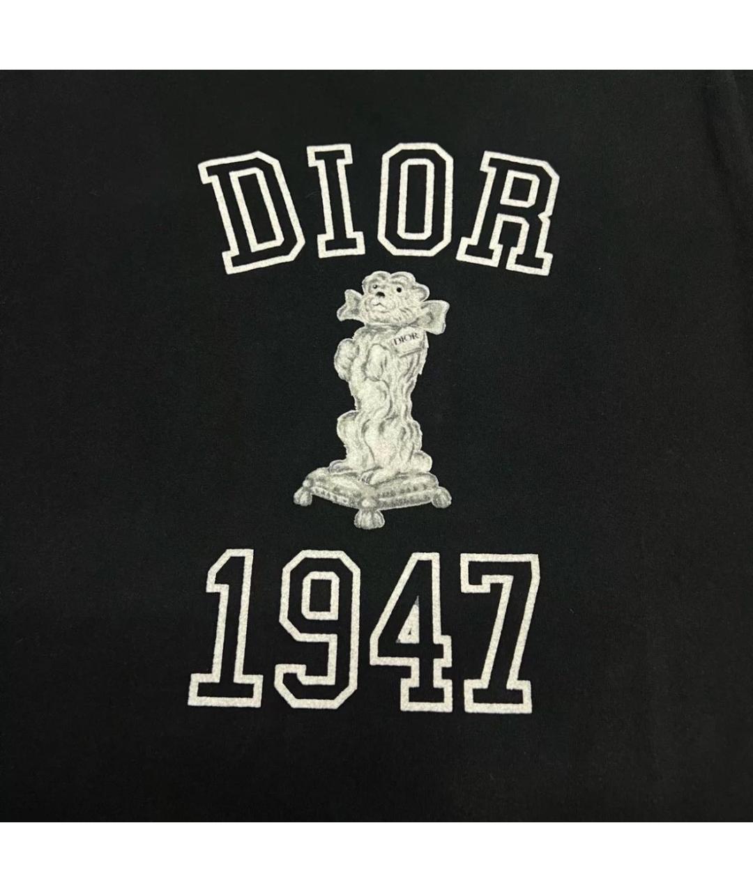 CHRISTIAN DIOR Черная хлопковая футболка, фото 3