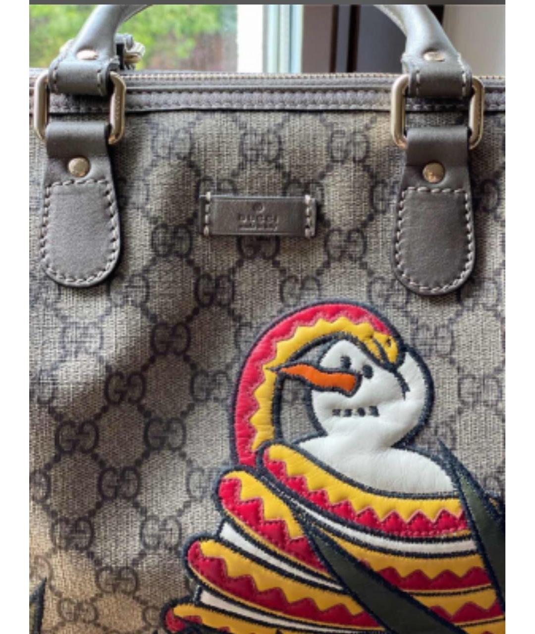 GUCCI Коричневая кожаная сумка тоут, фото 4
