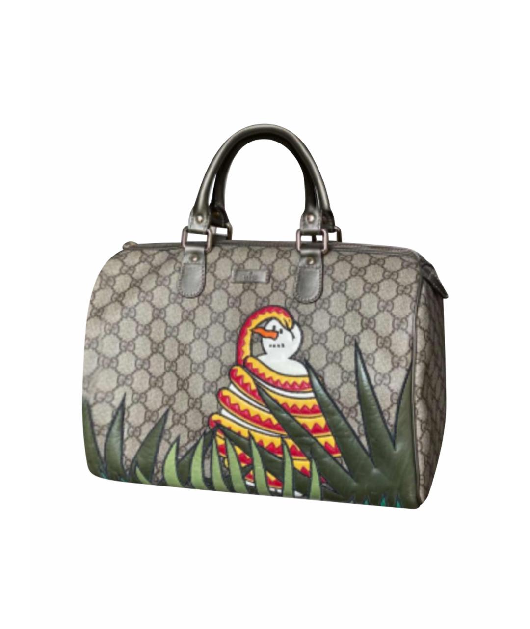 GUCCI Коричневая кожаная сумка тоут, фото 8