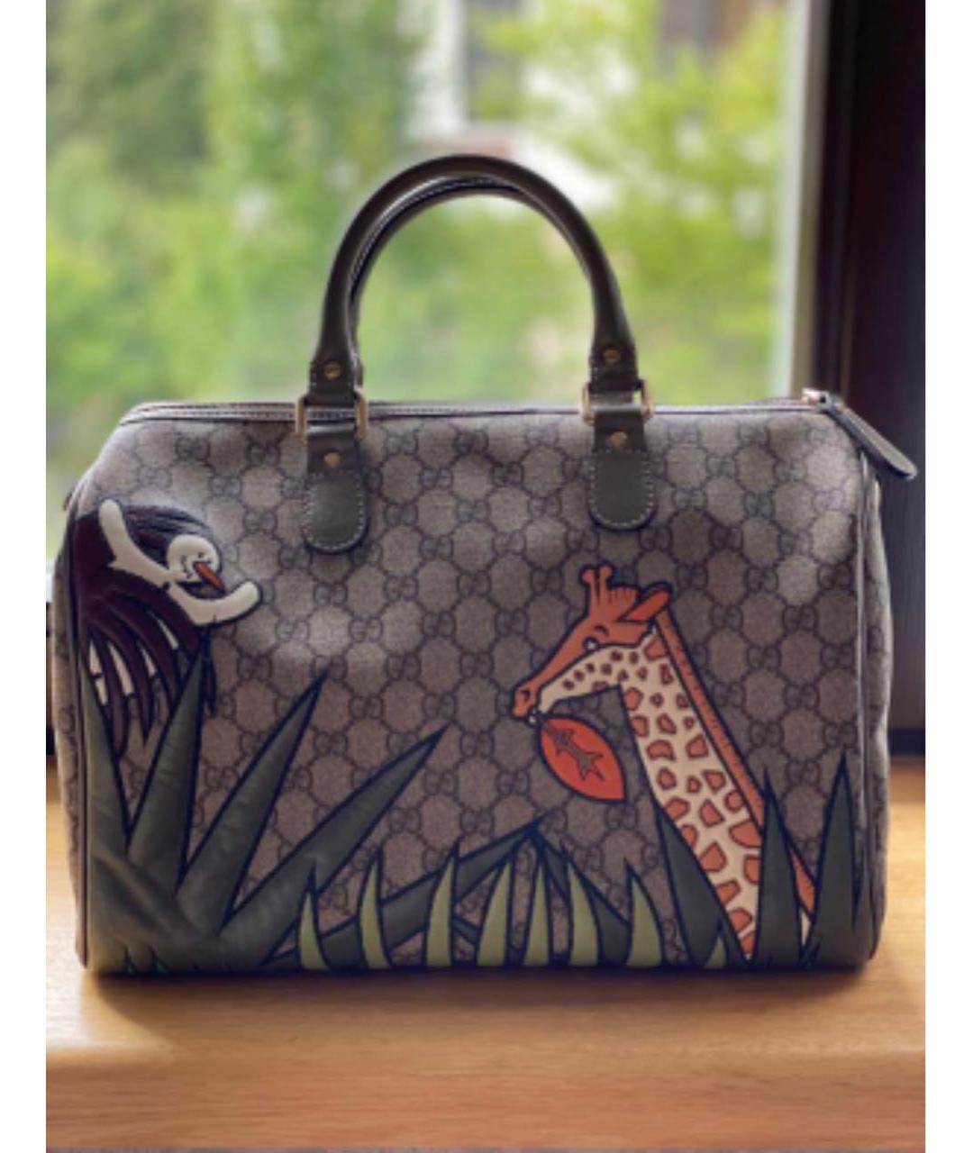 GUCCI Коричневая кожаная сумка тоут, фото 3