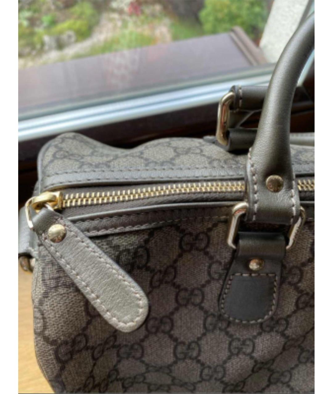 GUCCI Коричневая кожаная сумка тоут, фото 7