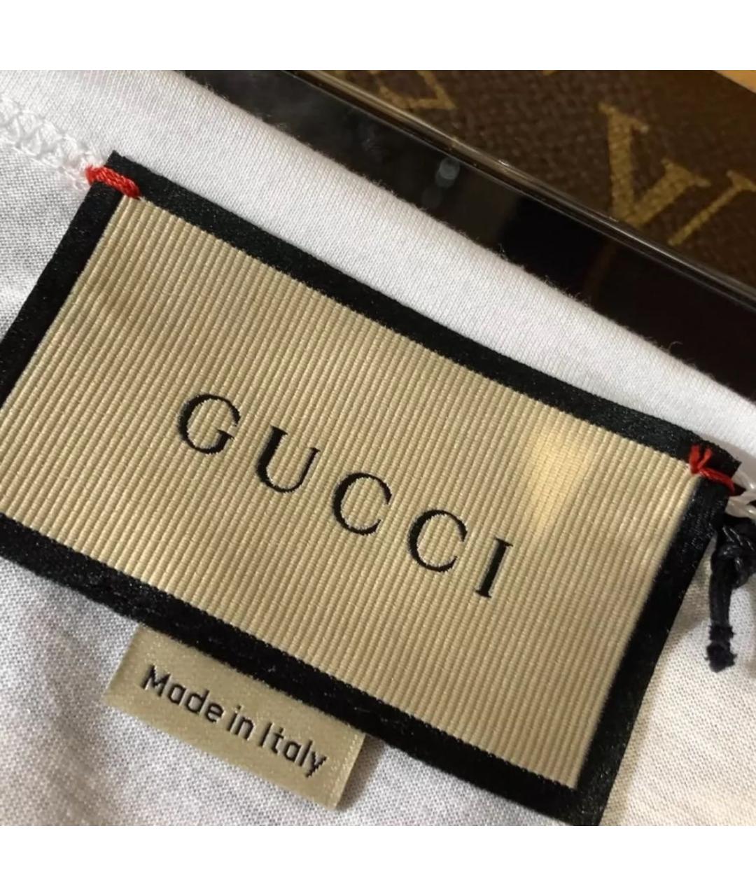 GUCCI Белая футболка, фото 4