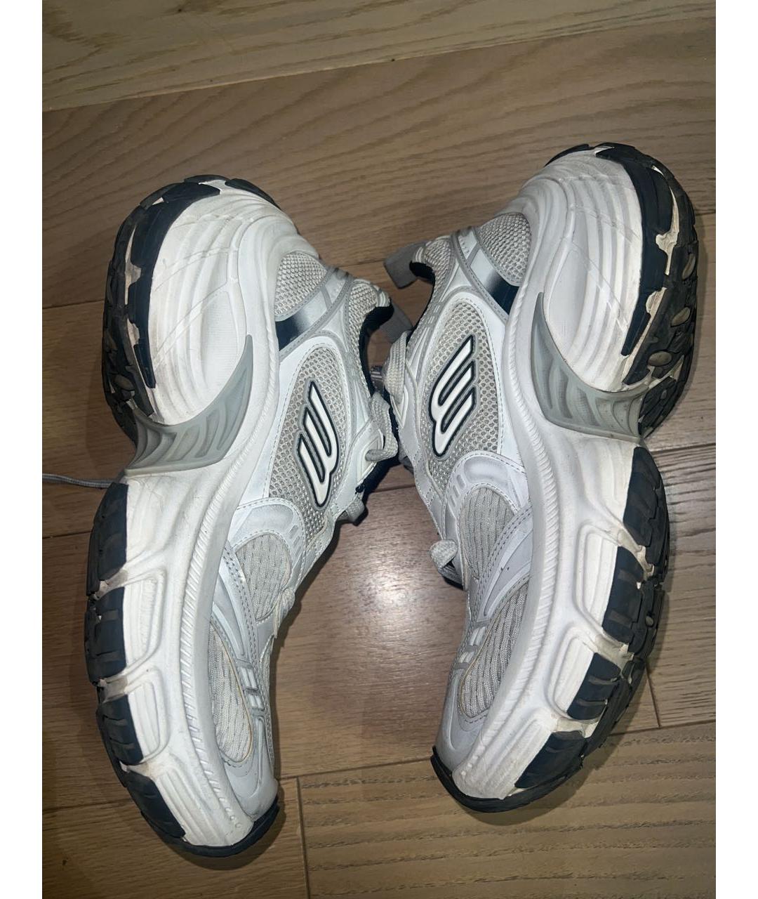 BALENCIAGA Белые текстильные низкие кроссовки / кеды, фото 5