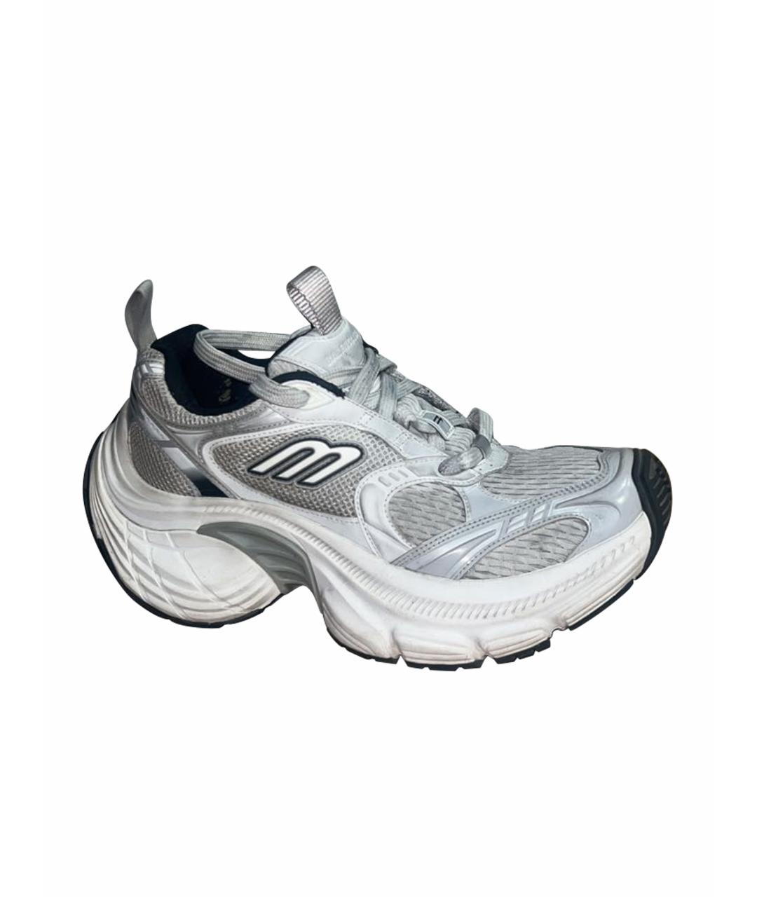 BALENCIAGA Белые текстильные низкие кроссовки / кеды, фото 1