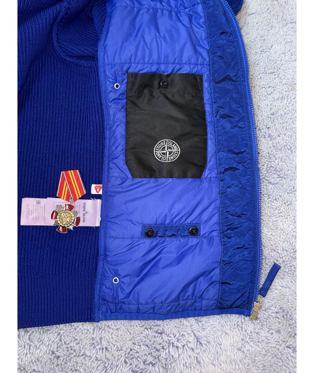 STONE ISLAND Синяя шерстяная куртка, фото 7