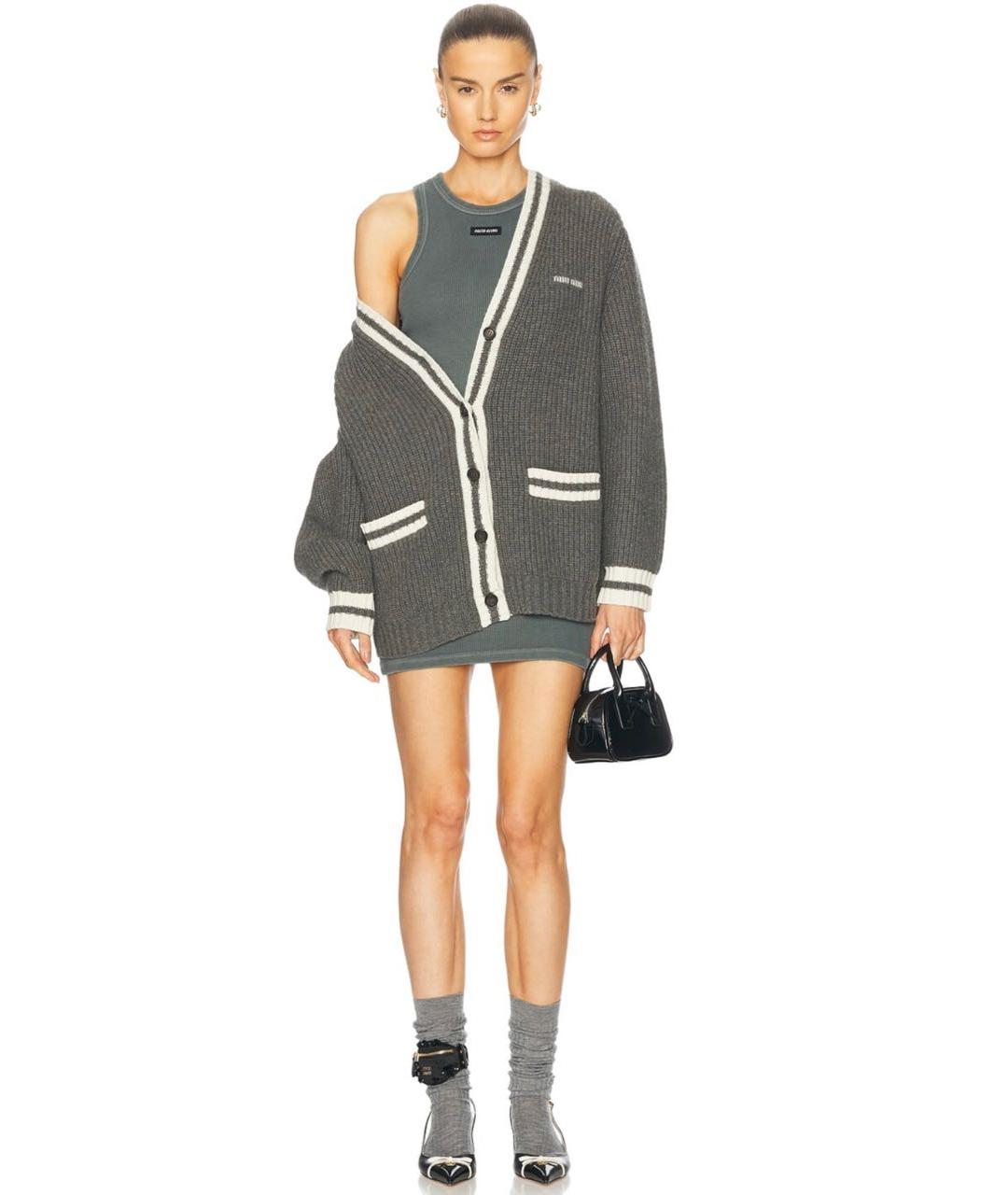 MIU MIU Темно-синее хлопковое повседневное платье, фото 5