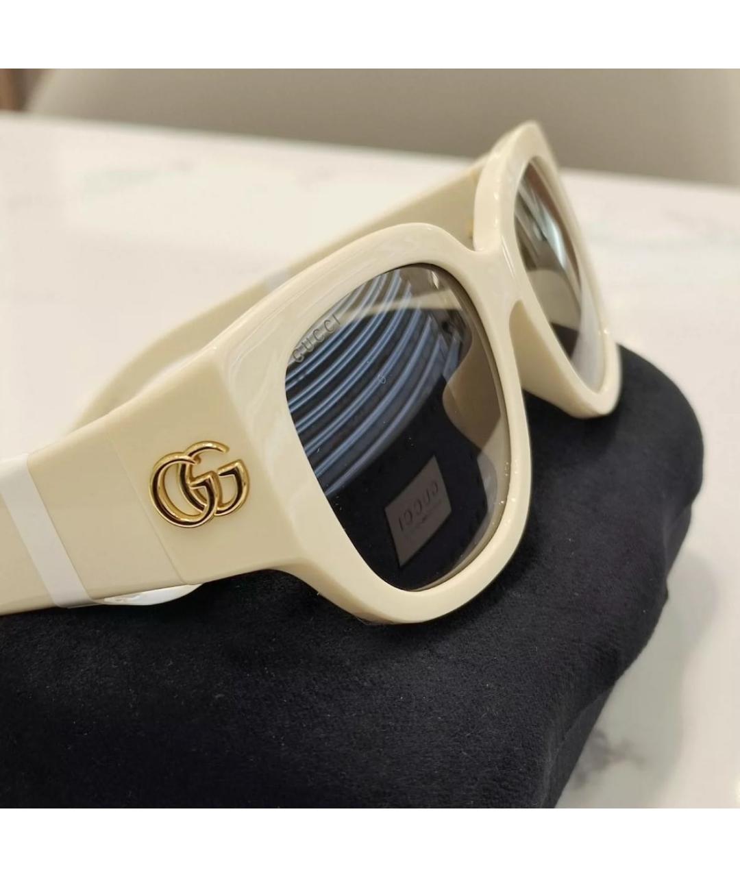 GUCCI Бежевые солнцезащитные очки, фото 3