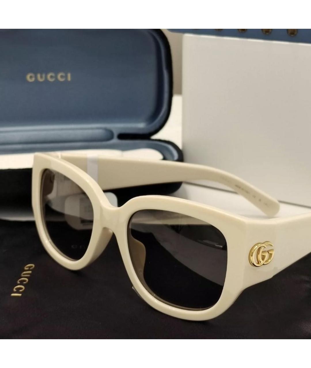 GUCCI Бежевые солнцезащитные очки, фото 2