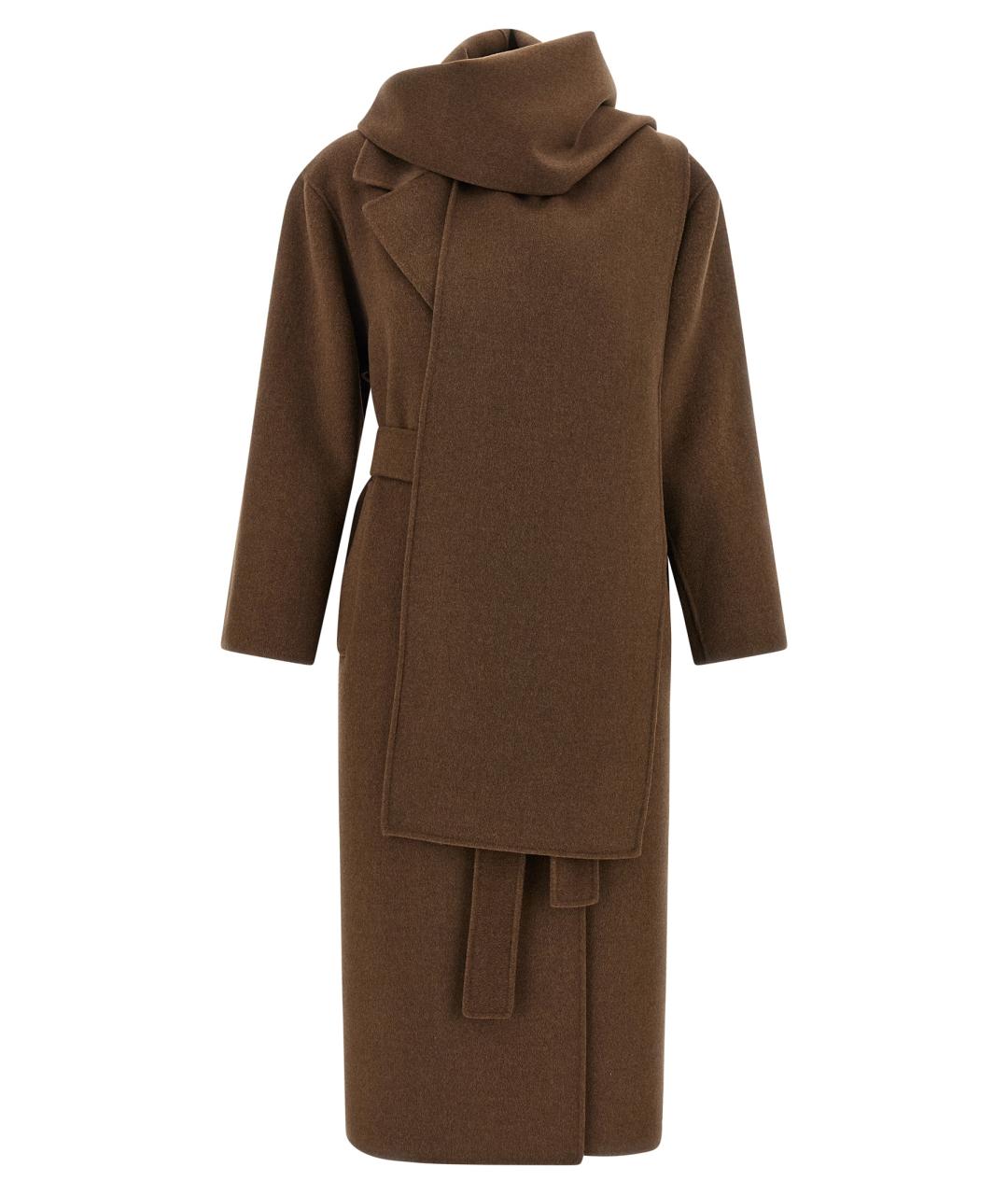 'S MAX MARA Коричневое шерстяное пальто, фото 2
