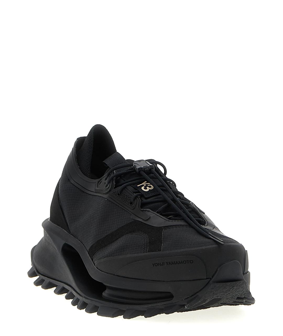 Y-3 Черные низкие кроссовки / кеды, фото 2
