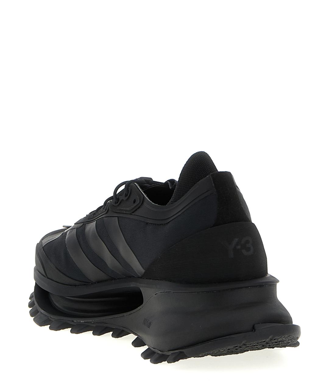 Y-3 Черные низкие кроссовки / кеды, фото 3