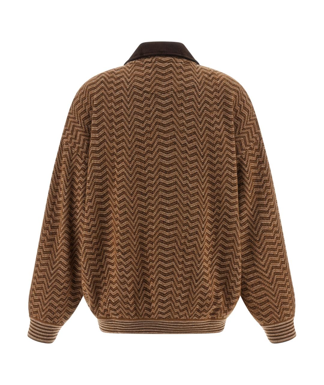 MISSONI Коричневый шерстяной джемпер / свитер, фото 2