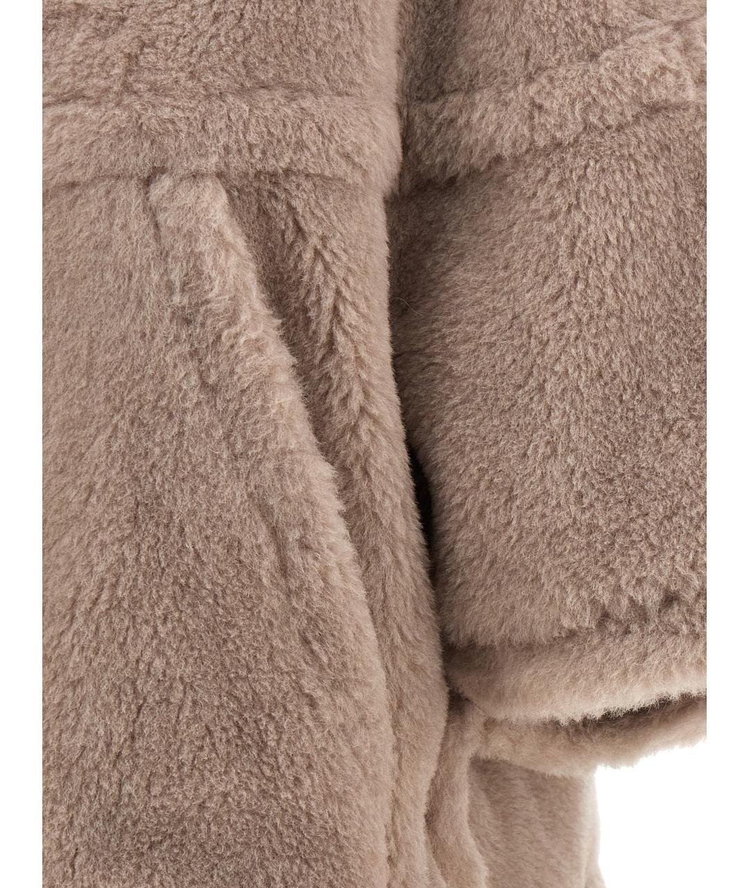 MAX MARA Бежевая шерстяная шуба, фото 4