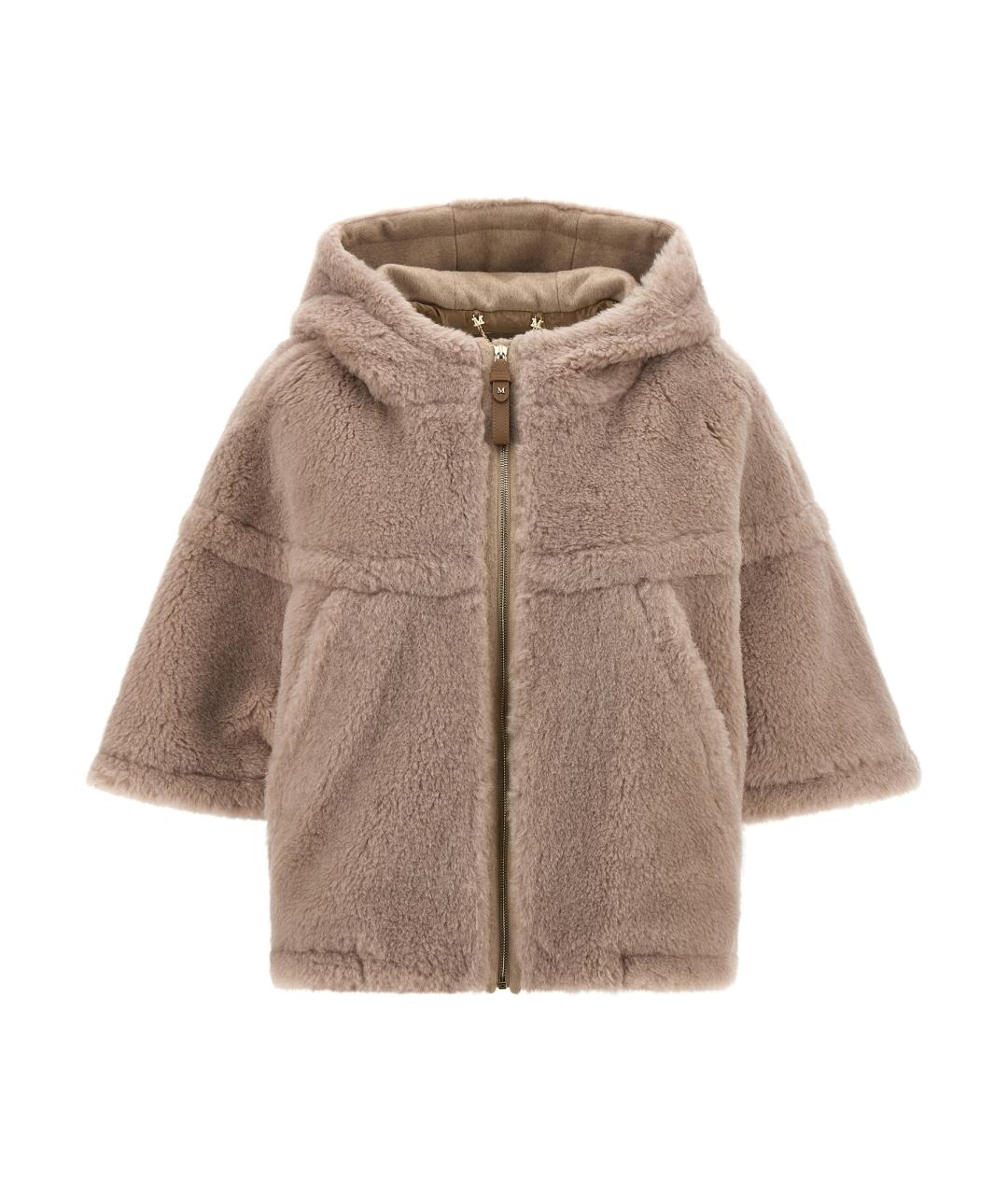 MAX MARA Бежевая шерстяная шуба, фото 1