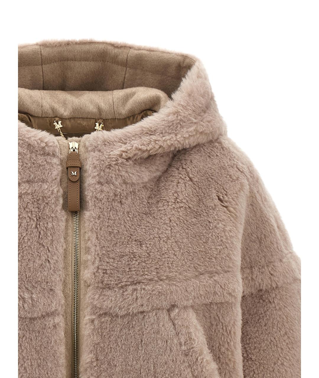 MAX MARA Бежевая шерстяная шуба, фото 3