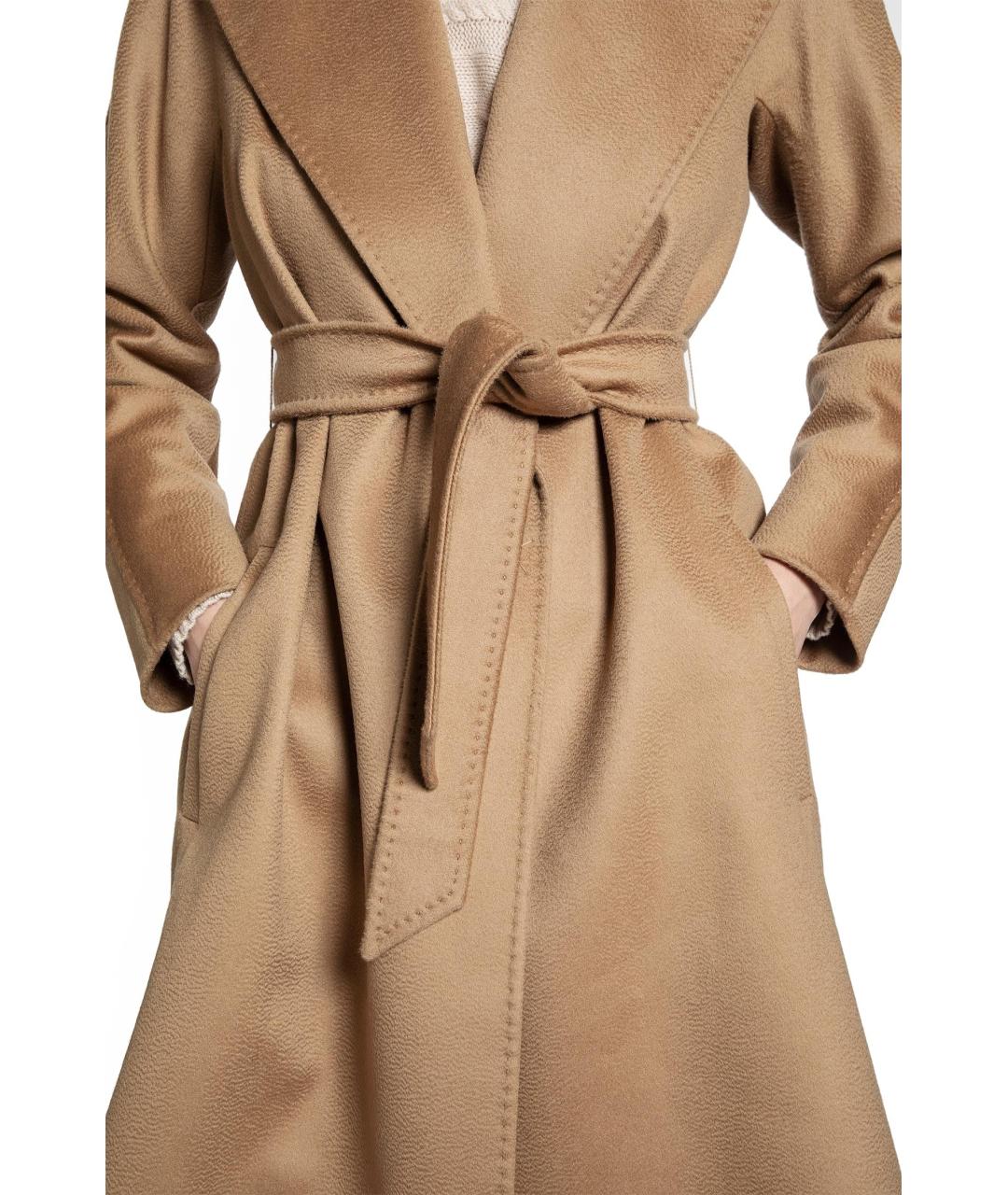 MAX MARA STUDIO Коричневое шерстяное пальто, фото 8