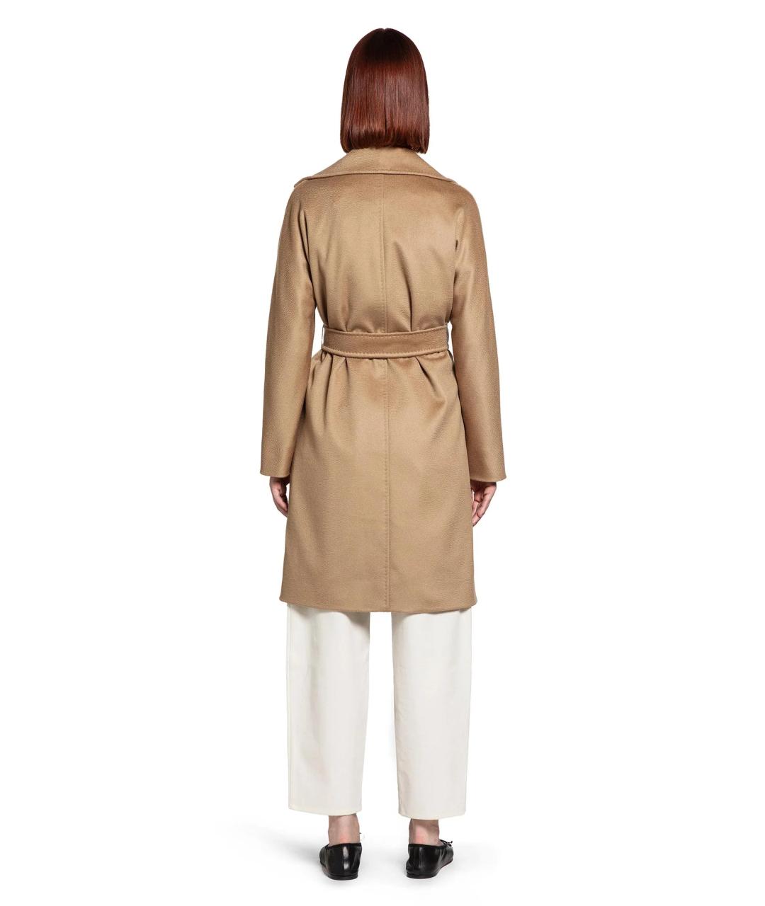 MAX MARA STUDIO Коричневое шерстяное пальто, фото 7