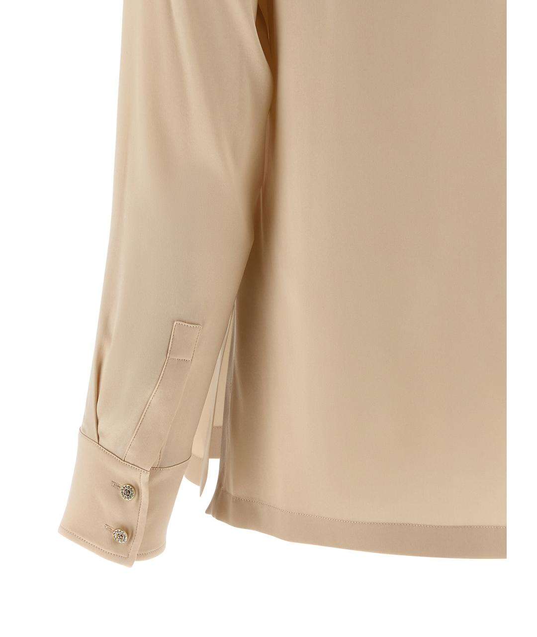 MAX MARA STUDIO Бежевая шелковая блузы, фото 4