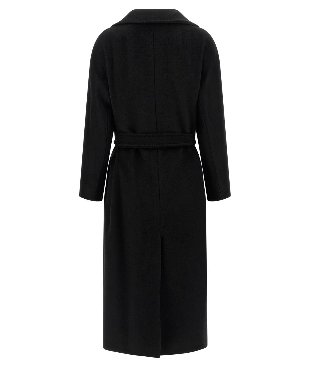 WEEKEND MAX MARA Черное шерстяное пальто, фото 2