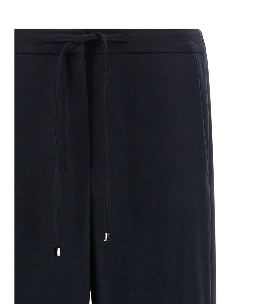 'S MAX MARA Синие шерстяные прямые брюки, фото 3