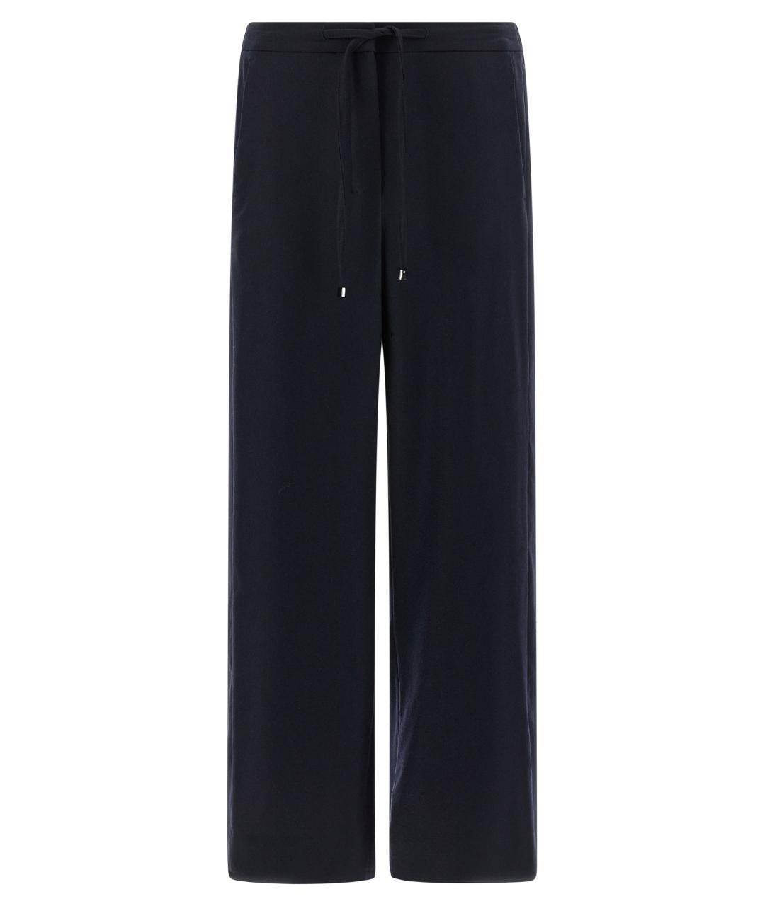 'S MAX MARA Синие шерстяные прямые брюки, фото 1
