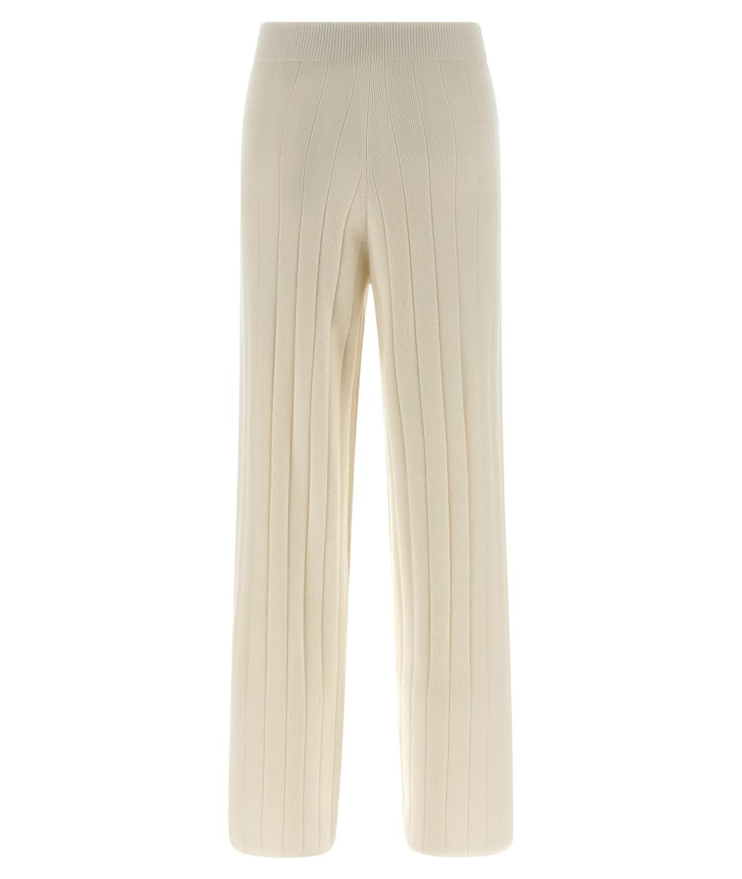 MAX MARA Белые кашемировые прямые брюки, фото 2