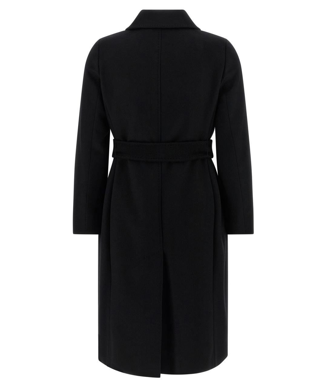MAX MARA STUDIO Черное шерстяное пальто, фото 2