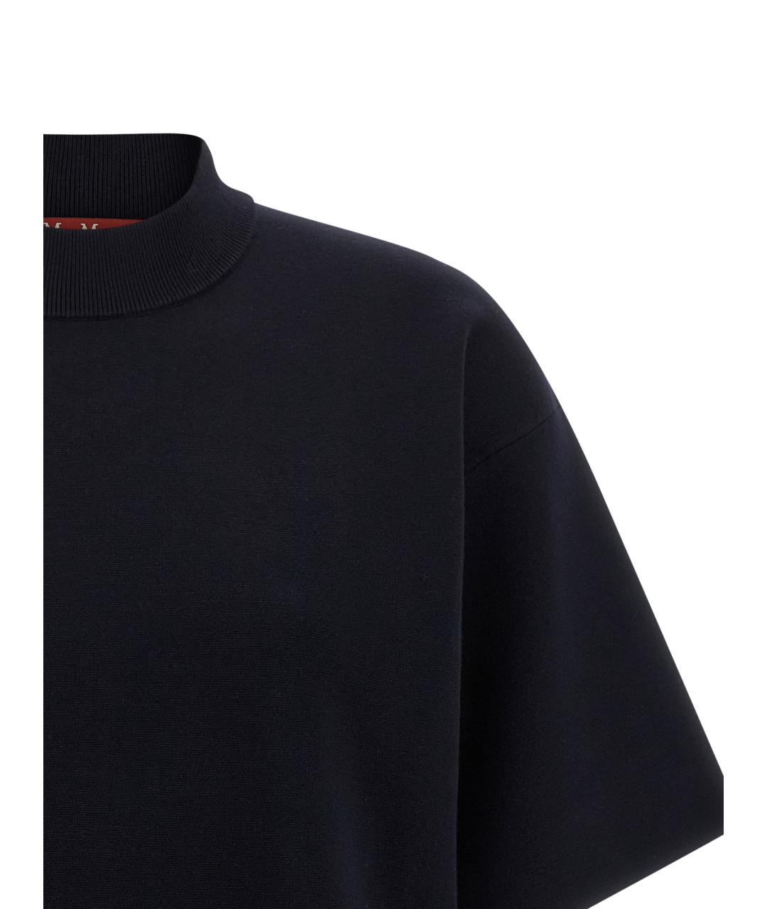 MAX MARA STUDIO Синяя вискозная футболка, фото 3
