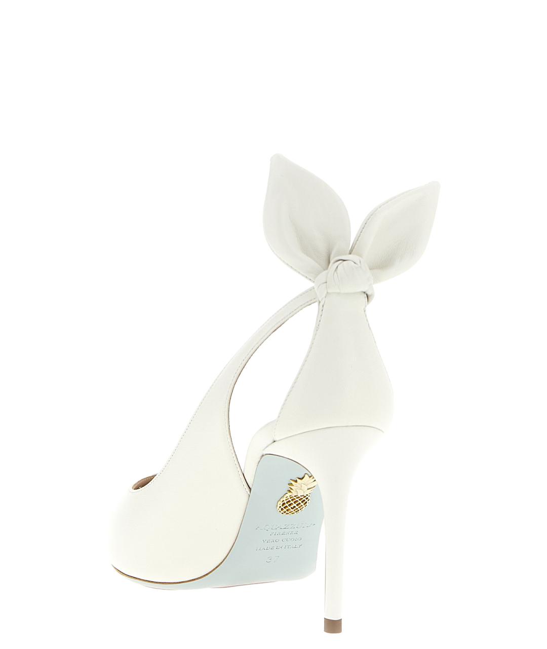 AQUAZZURA Белые кожаные туфли, фото 3