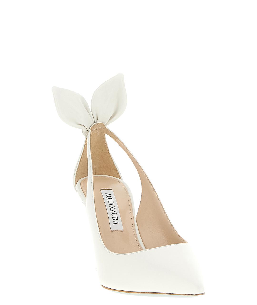 AQUAZZURA Белые кожаные туфли, фото 2