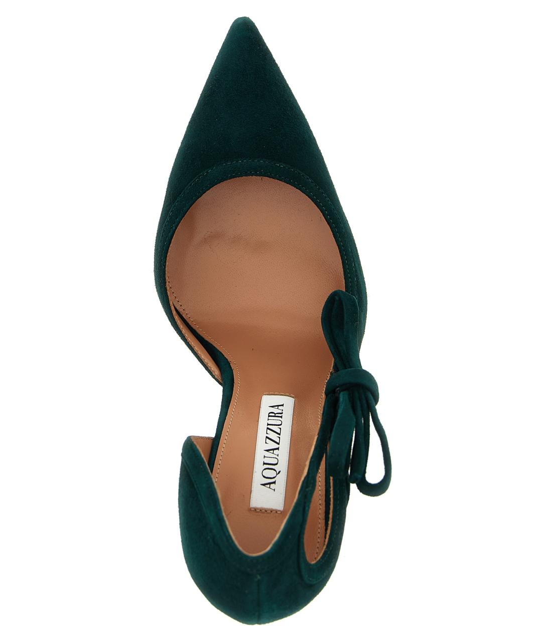 AQUAZZURA Зеленые кожаные туфли, фото 4