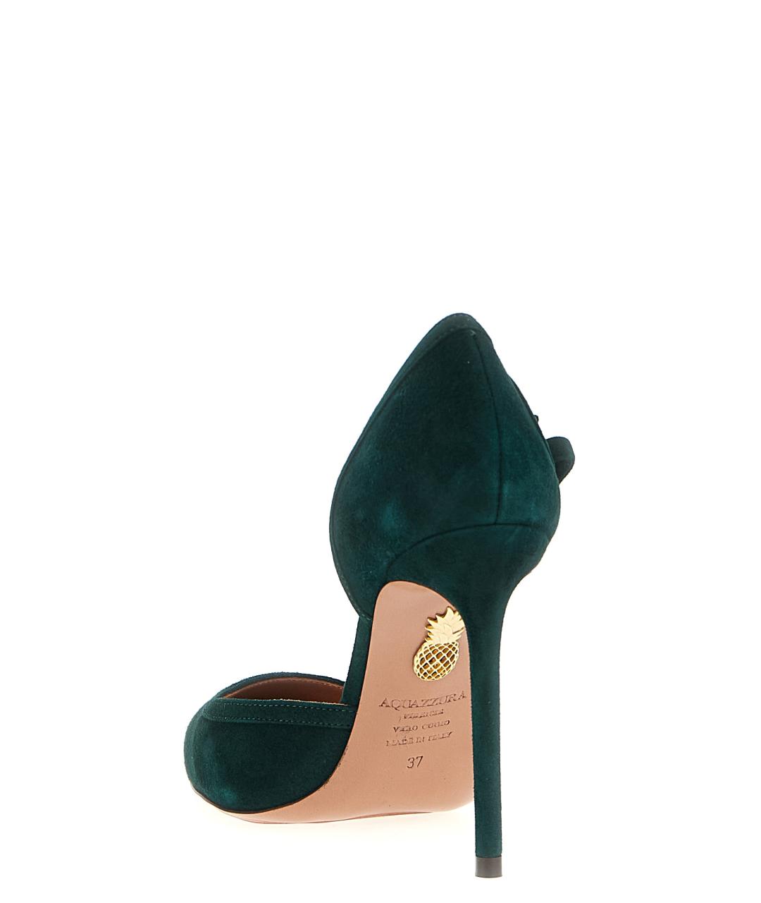AQUAZZURA Зеленые кожаные туфли, фото 3