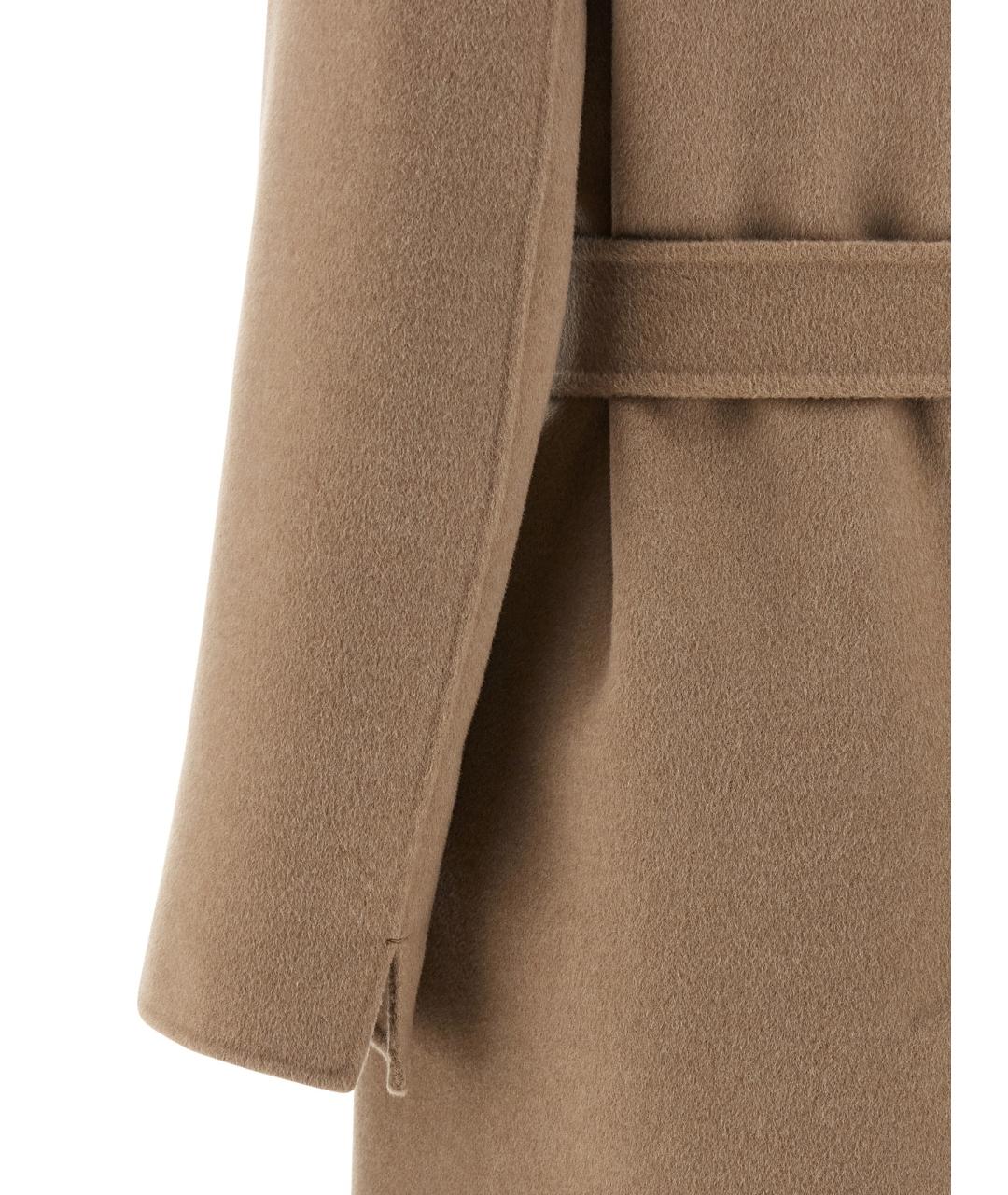 'S MAX MARA Бежевое шерстяное пальто, фото 4