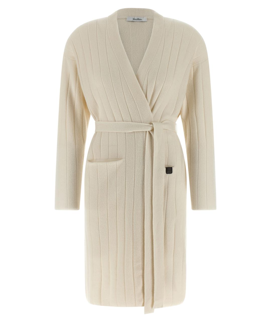 MAX MARA Белый кашемировый кардиган, фото 1
