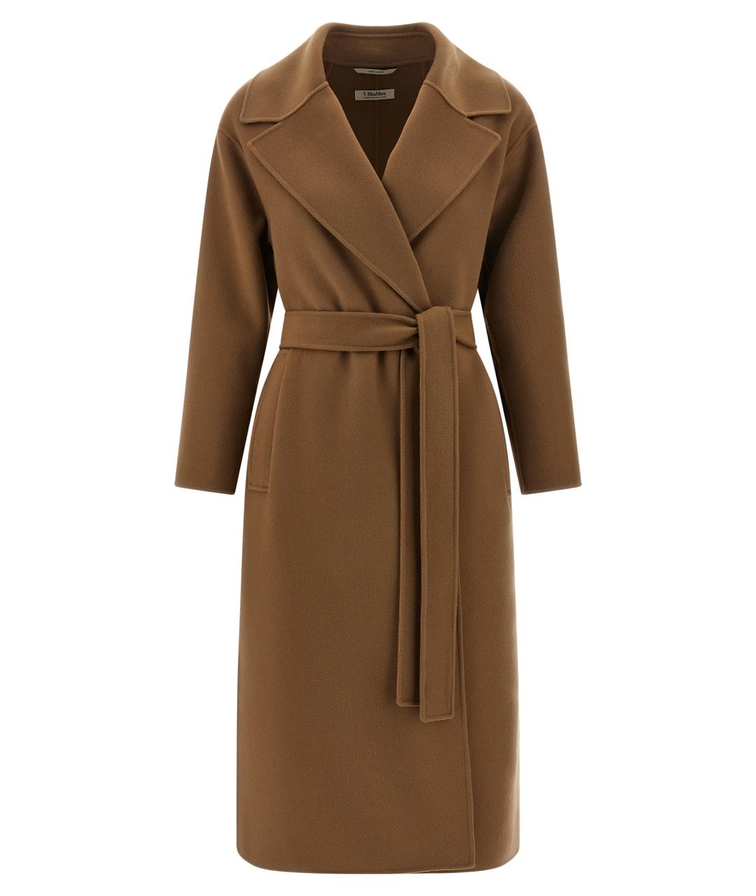 'S MAX MARA Коричневое шерстяное пальто, фото 1