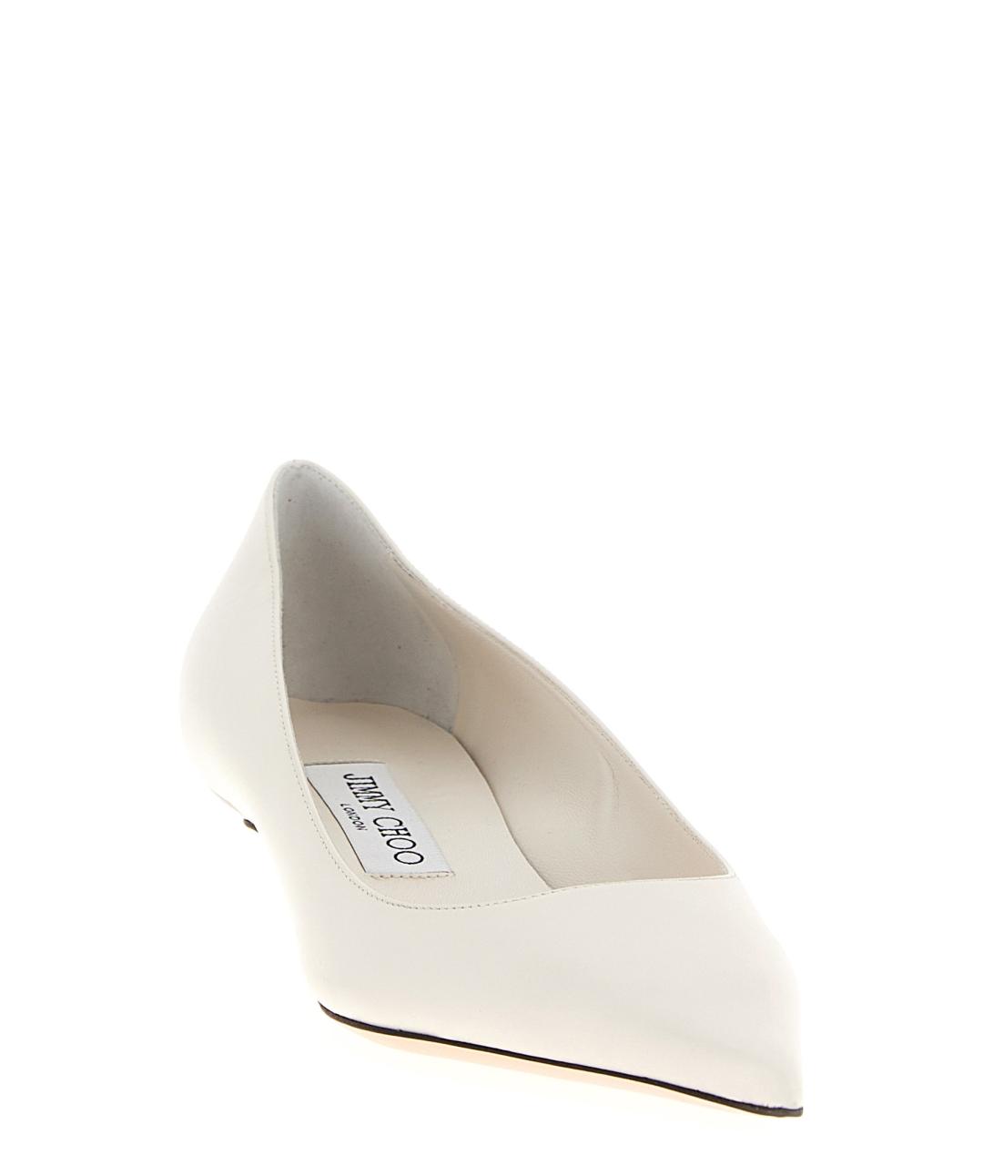 JIMMY CHOO Белые кожаные туфли, фото 2