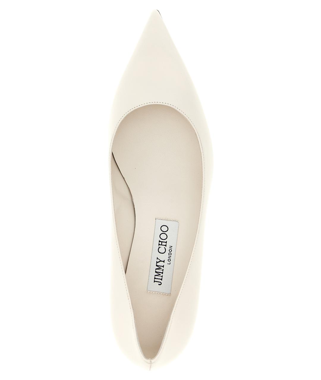 JIMMY CHOO Белые кожаные туфли, фото 4