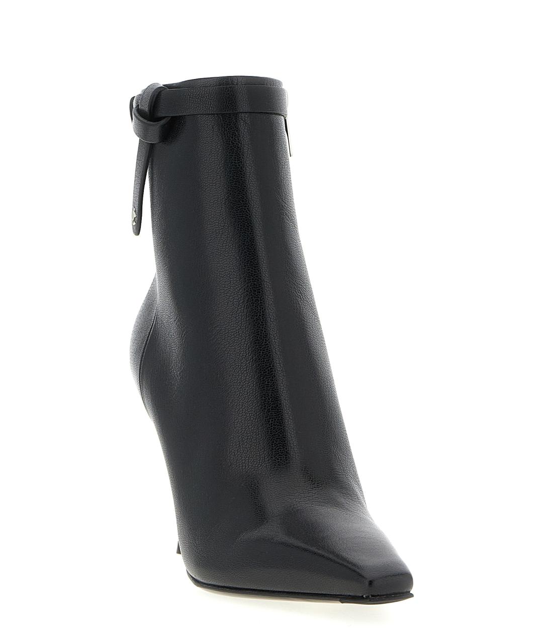 JIMMY CHOO Черные кожаные ботильоны, фото 2