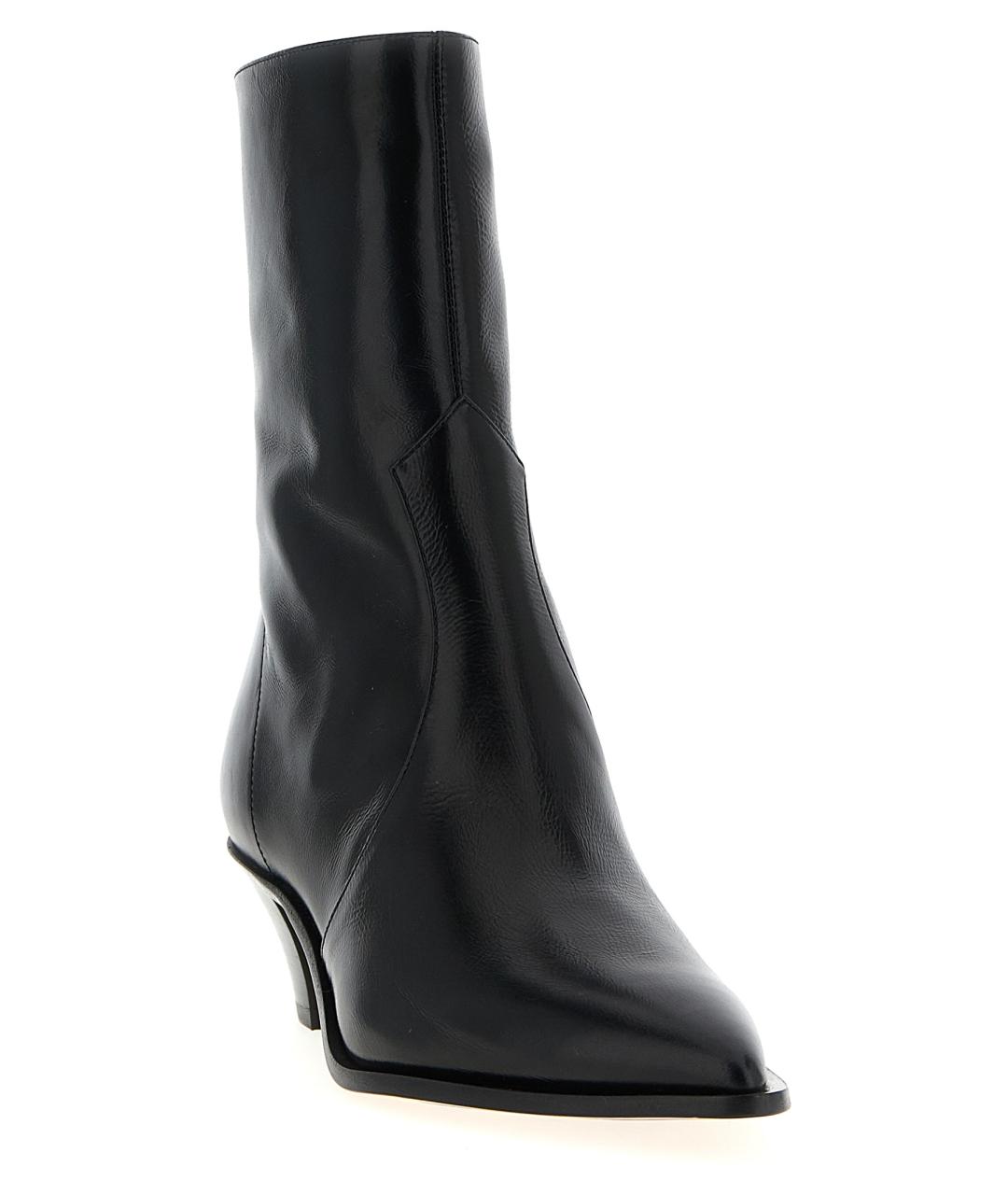 AQUAZZURA Черные кожаные ботильоны, фото 2