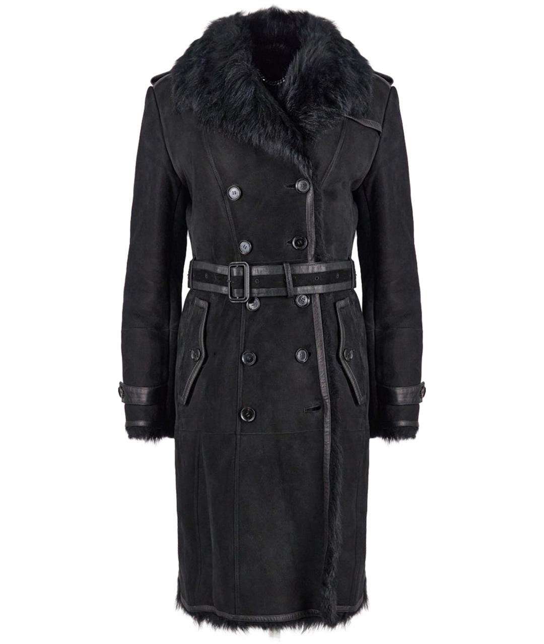 BURBERRY Черная кожаная дубленка, фото 1