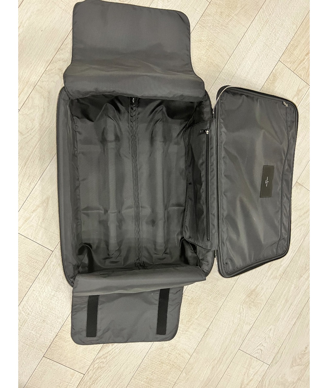 LOUIS VUITTON PRE-OWNED Черный льняной чемодан, фото 4