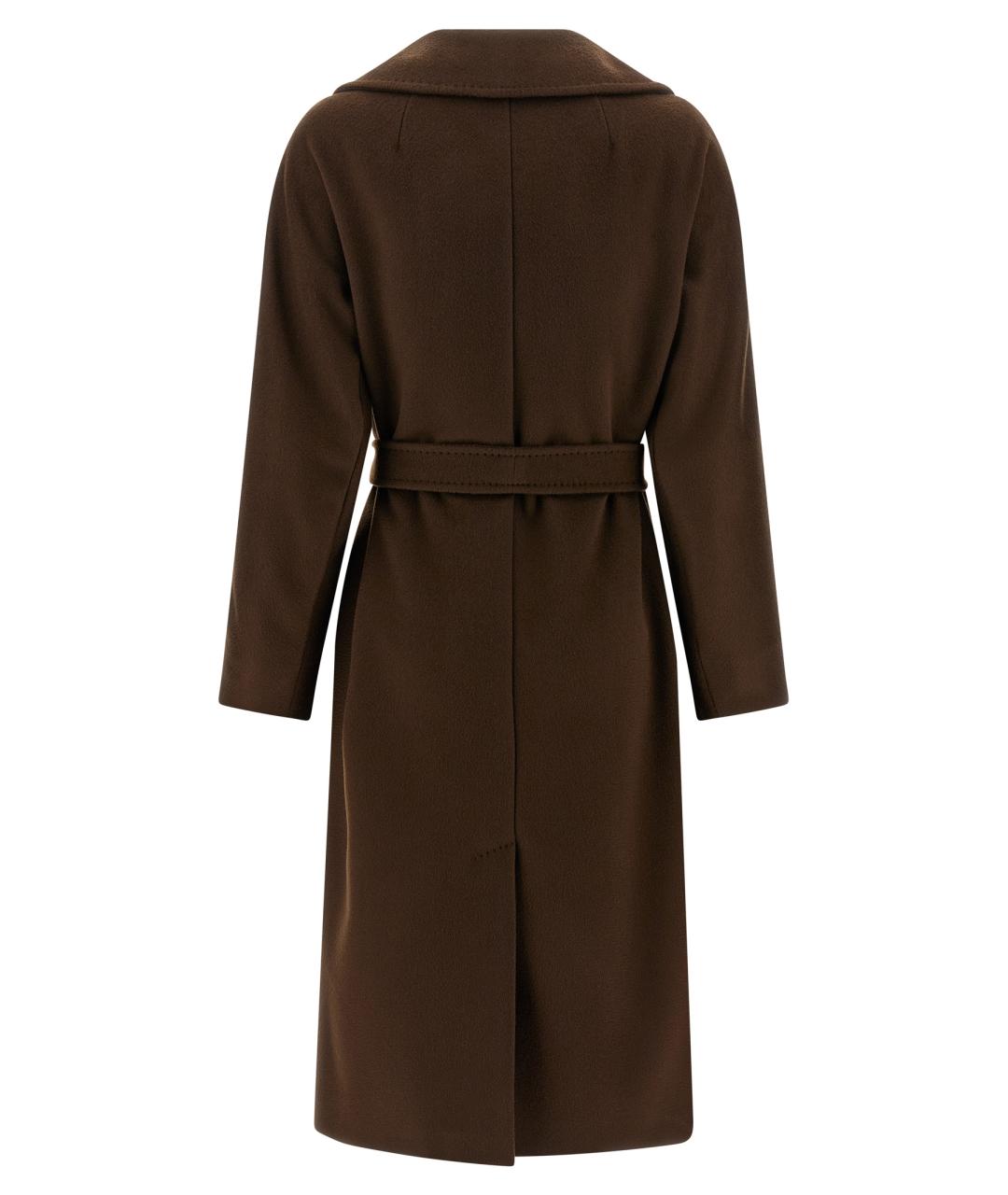 WEEKEND MAX MARA Коричневое шерстяное пальто, фото 2