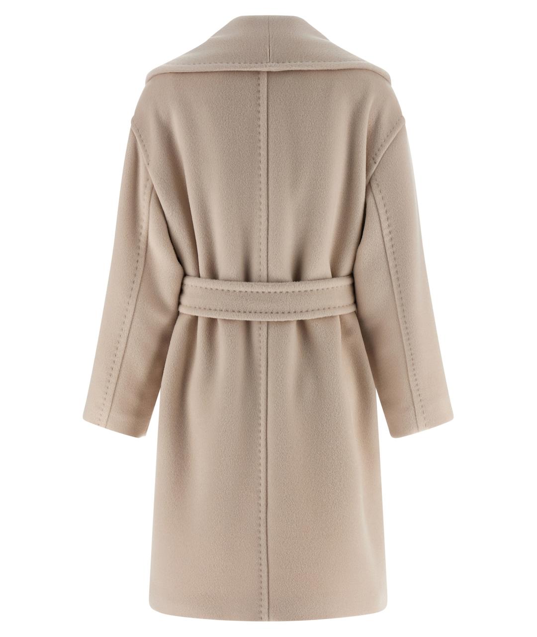 MAX MARA STUDIO Бежевое шерстяное пальто, фото 2